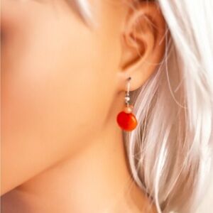 Brighton Orange Drop Earrings.  NWOT.